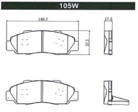 ผ้าเบรค (หน้า) Odyssey 95-99, Legend, Stepwagon 96-12, NSX, Integra 93-99 (NISSIN)