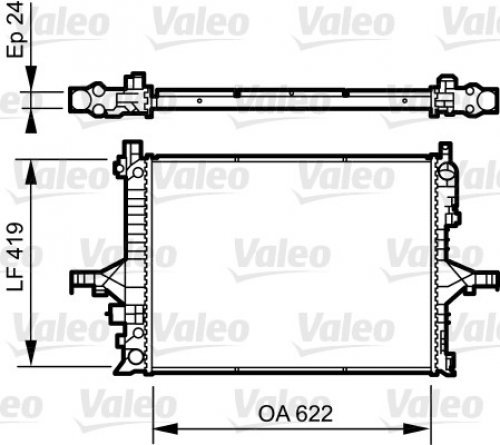 VALEO หม้อน้ำ VOLVO S60 2.4, S80 2.4,2.8.,3.0 รุ่นบาง