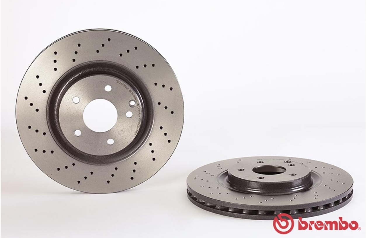 จานเบรค Mercedes-Benz W203, C209, R171 (คู่หน้า) ปี 2000 ขึ้นไป / Brembo