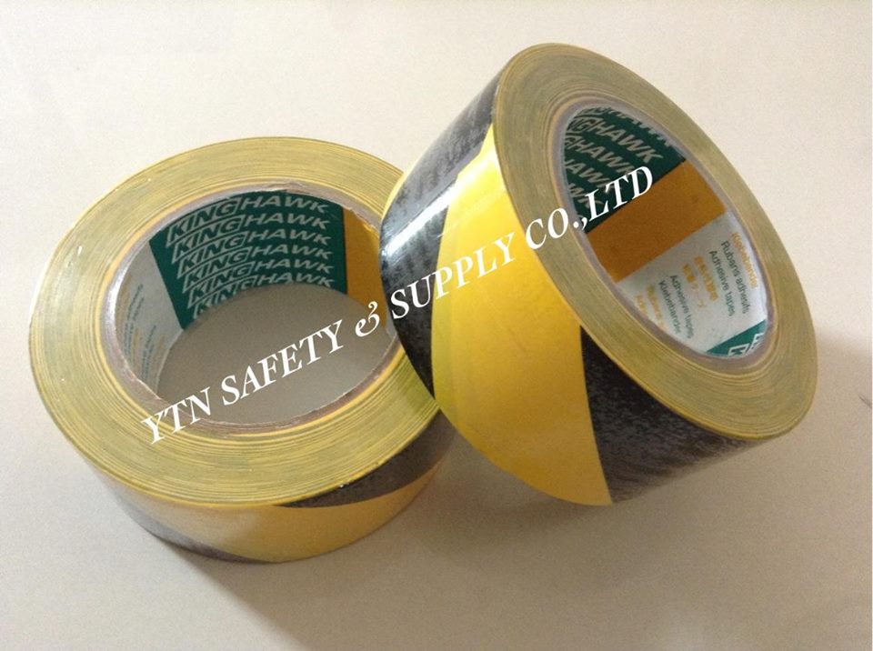 เทป PVC ตีเส้นพื้น ขนาด 48มม.x33ม. สีเหลือง-ดำ