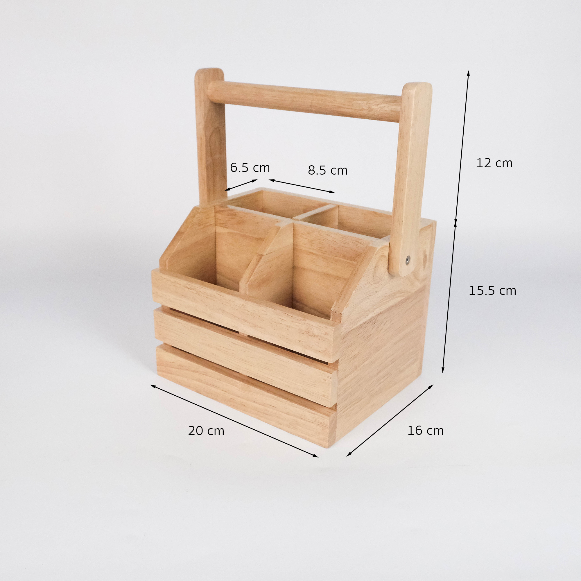 MINIWOOD ตะกร้าใส่ช้อนส้อม กระเช้าไม้ ตะกร้าไม้ Spoon Basket