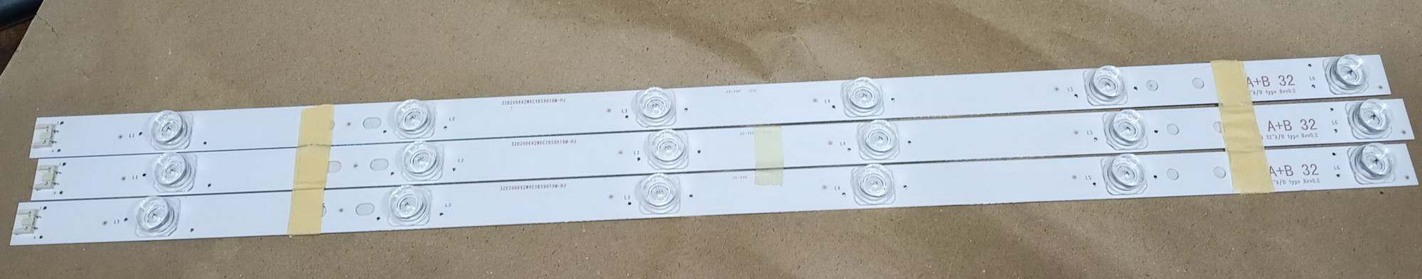 LED Backlight TV LG 6 หลอด 6V FOr LG 32LF560D - 32LF595D - 32LB563D ชุดละ3อัน A+ A+B เลนเว้า เล็ก