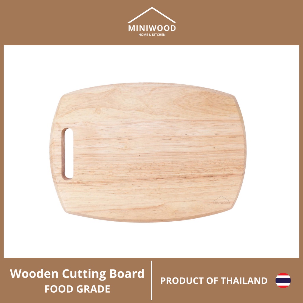 MINIWOOD เขียงกระเป๋า เขียงหูจับ เขียงไม้ Wooden cutting board FOOD GRADE