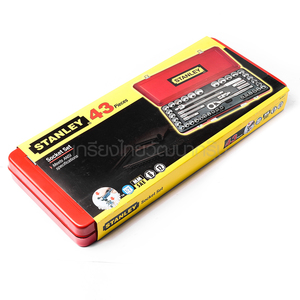 ชุดลูกบ็อก 89-509 STANLEY 43 ชิ้น ขนาด 1/2 นิ้ว พร้อมกล่องเหล็ก