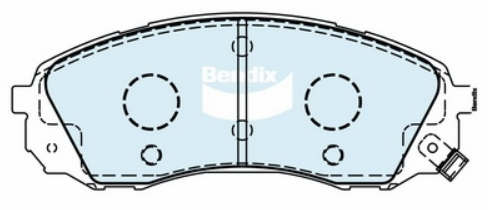 ผ้าเบรค (หน้า) Hyundai H1 ปี 2008 - 2016 (Bendix-Metal King)
