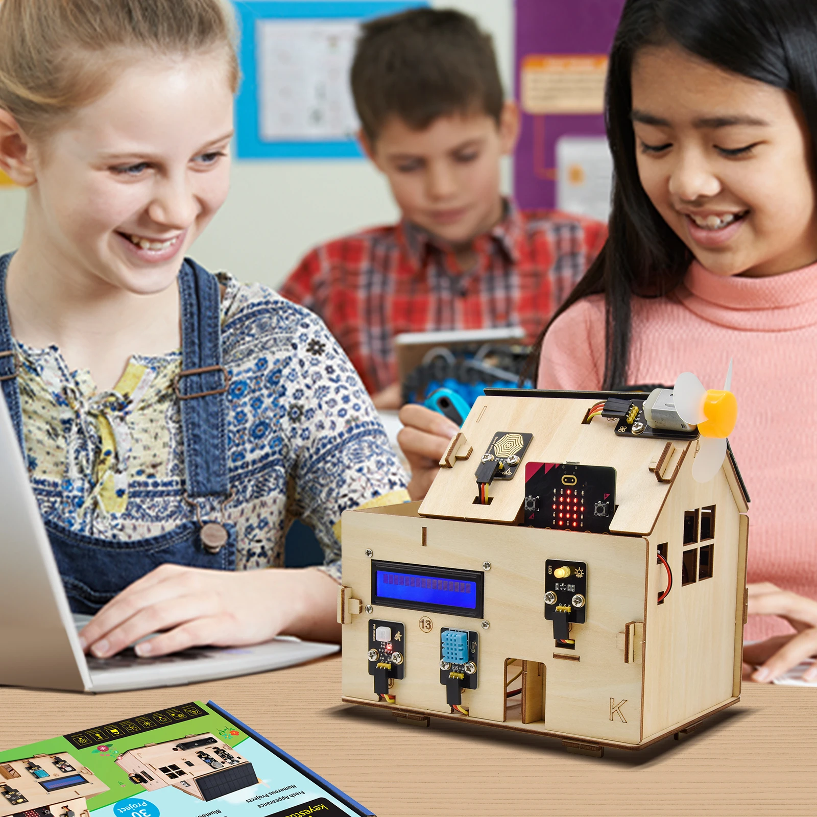 Keyestudio Microbit V2 Starter Kit Smart Home Kit (ชุดเริ่มต้น สมาร์ทโฮม Microbit V2)