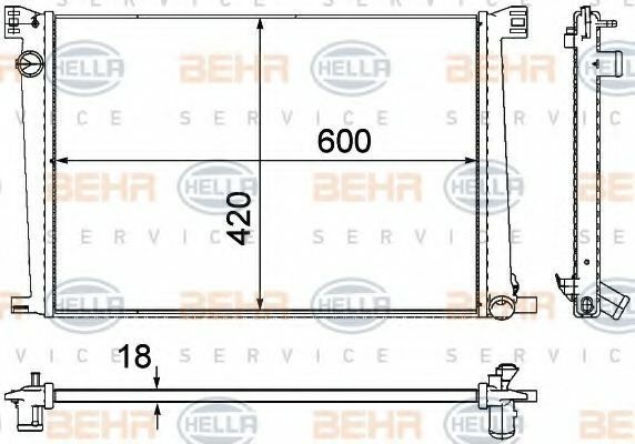 BEHR-P หม้อน้ำ MINI Clubman (R55), Convertible (R57), Countryman (R60), MINI (R56)