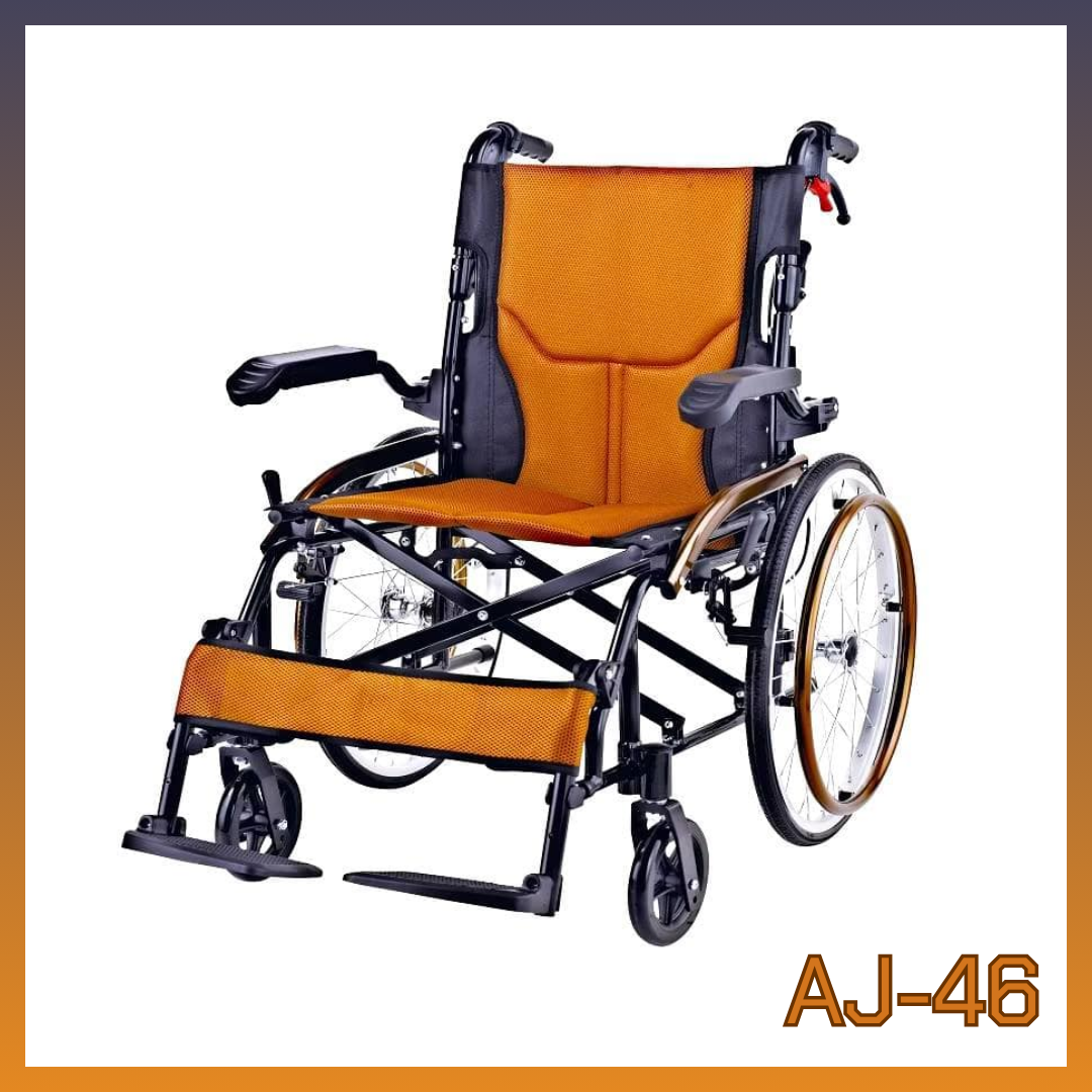 รถเข็นผู้ป่วย โครงสร้างเหล็ก รุ่น DY-01863 (AJ 46)