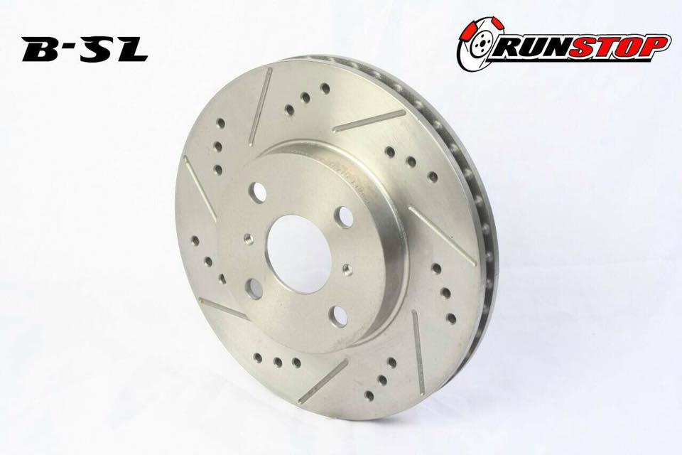 Runstop จานเบรค Altis หน้าหมู รุ่นแรก ปี 2000-2007(คู่หน้า) เซาะร่อง,เจาะรู (Slot)