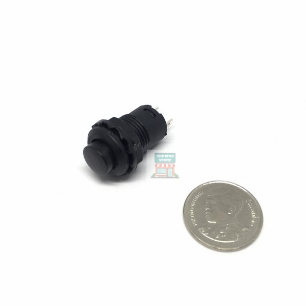 Push Button 12mm Black