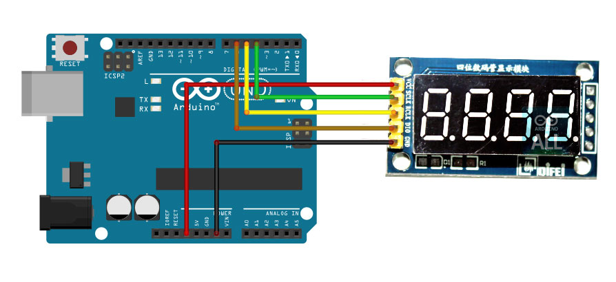 โมดูลแสดงค่าตัวเลข 4 หลัก Four digital tube module LED display