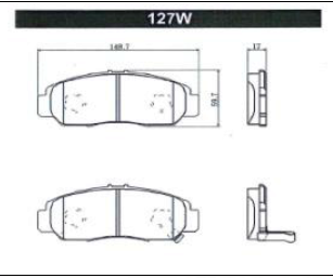 ผ้าเบรค (หน้า) Honda Accord G8 ปี 2008 - 2012
