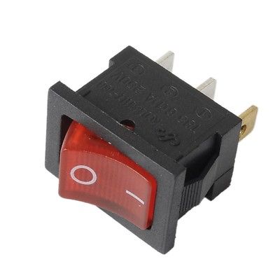 Red Button On-Off 3Pin