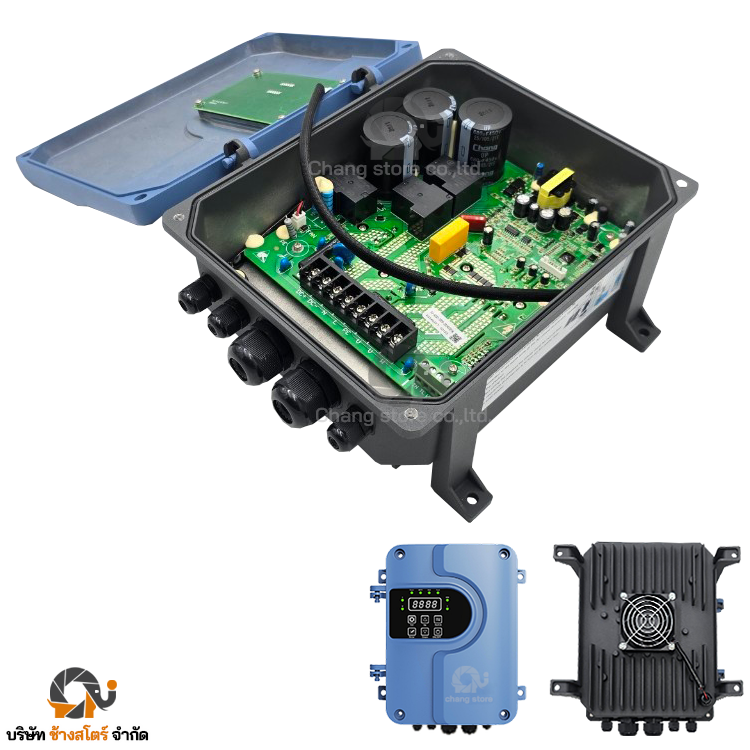 ปั๊มบาดาลบัสเลส 2 ระบบ AC/DC 2200W 300V ระยะ70m. บ่อ 4 นิ้ว