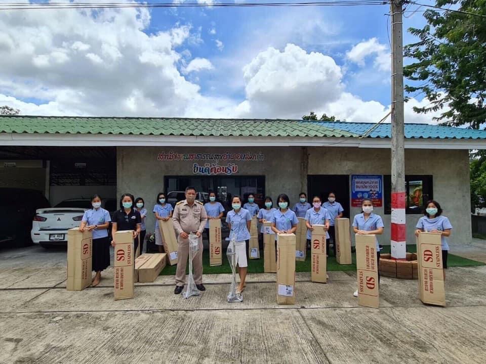 อุปกรณ์จ่ายแอลกอฮอล์แบบเท้าเหยียบ วัสดุสแตนเลส 201