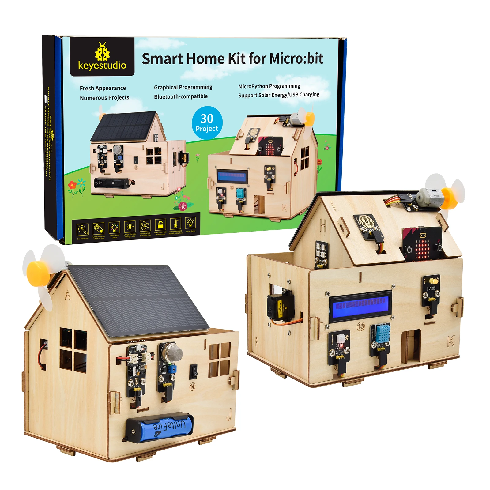 Keyestudio Microbit V2 Starter Kit Smart Home Kit (ชุดเริ่มต้น สมาร์ทโฮม Microbit V2)