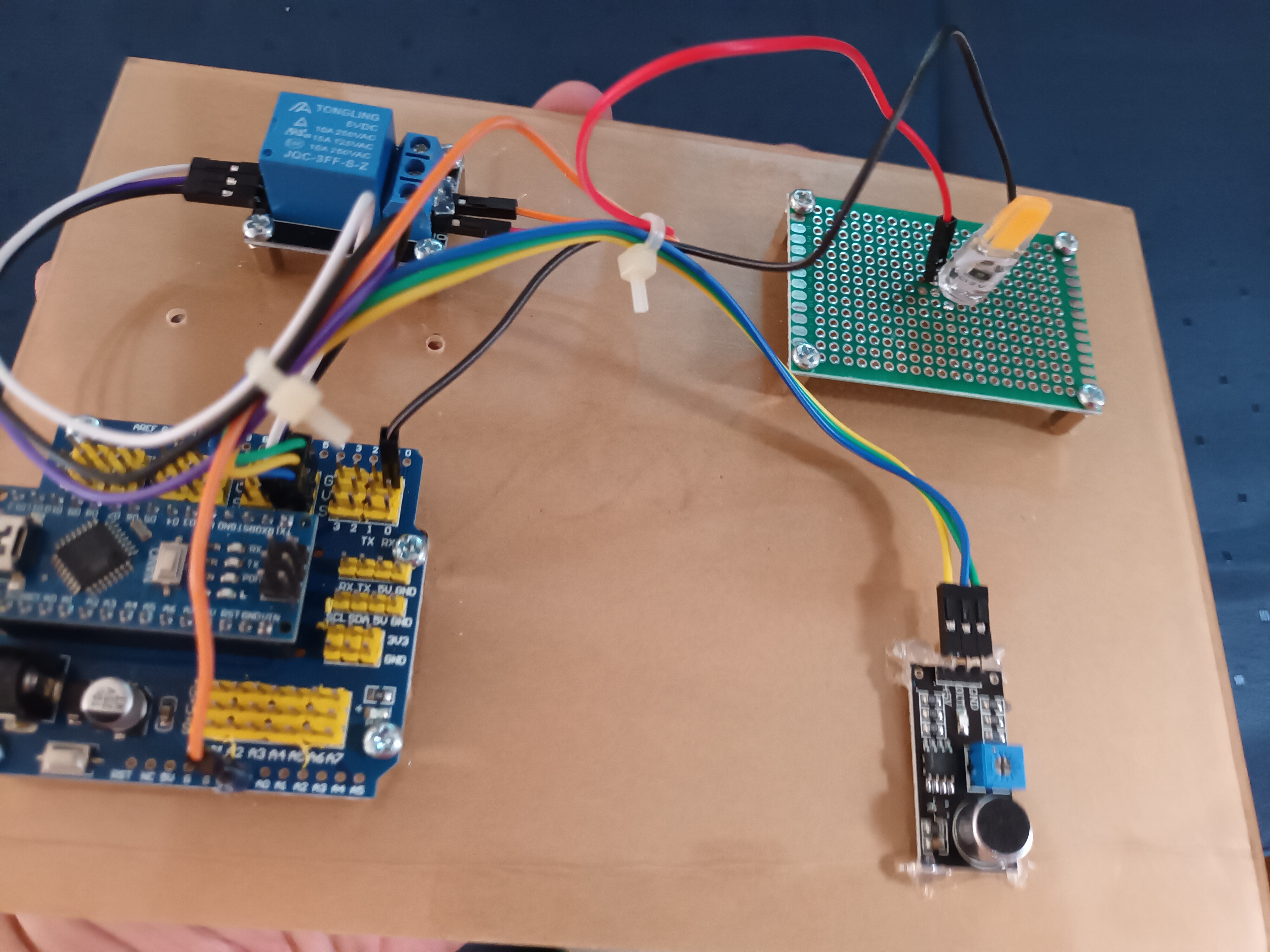 ชุดประกอบสำเร็จ เปิดปิดไฟด้วยเสียง Arduino Nano