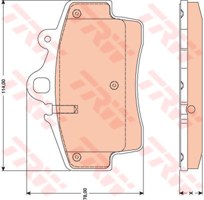 ผ้าเบรค - หน้า PORSCHE BOXSTER (987) ปี 2004-20011 TRW-COTEC