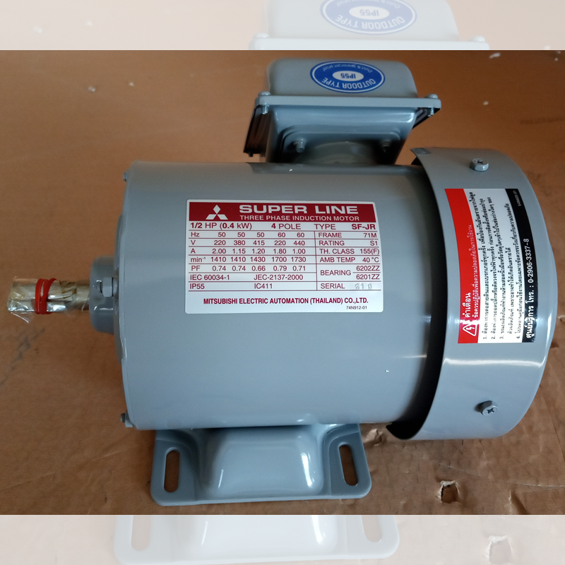 มอเตอร์ไฟฟ้า MITSUBISHI รุ่น SF-JR 4P IP55 ไฟ 3เฟส