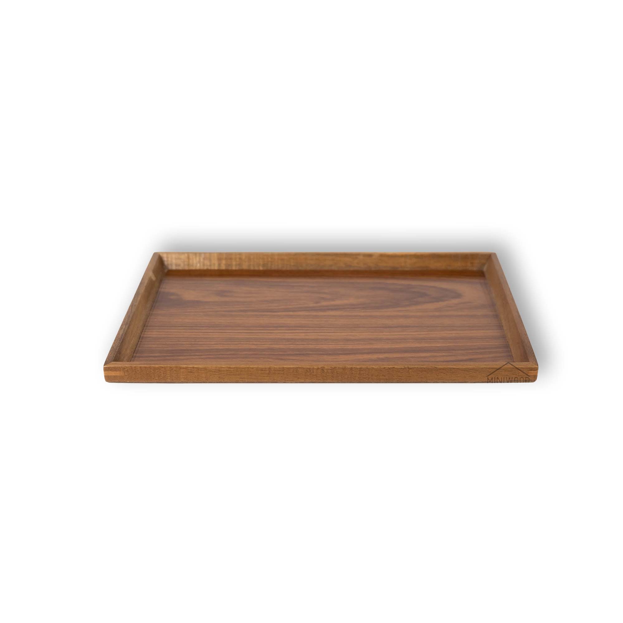MINIWOOD ถาดเสิร์ฟ ขอบบาง ถาดไม้ Wooden Tray ไม้จามจุรี