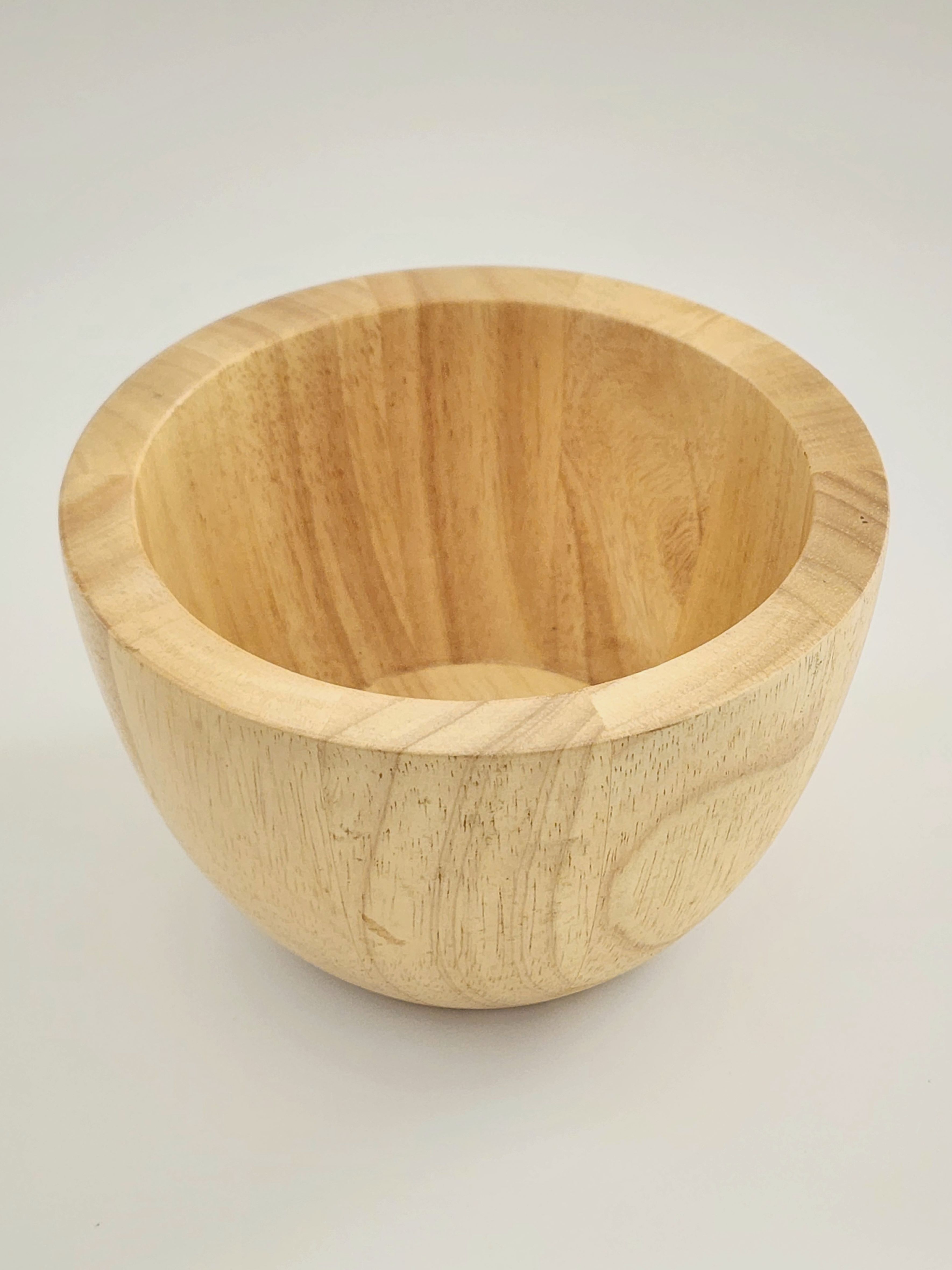 MINIWOOD ถ้วยไม้ ชามไม้ Rubber wood cup 6*4 นิ้ว ขอบหนา0.5 นิ้ว
