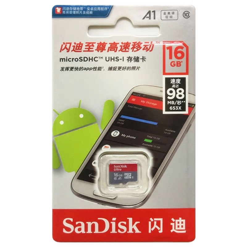 Micro SD Card Class 10 16GB + Card Adapter