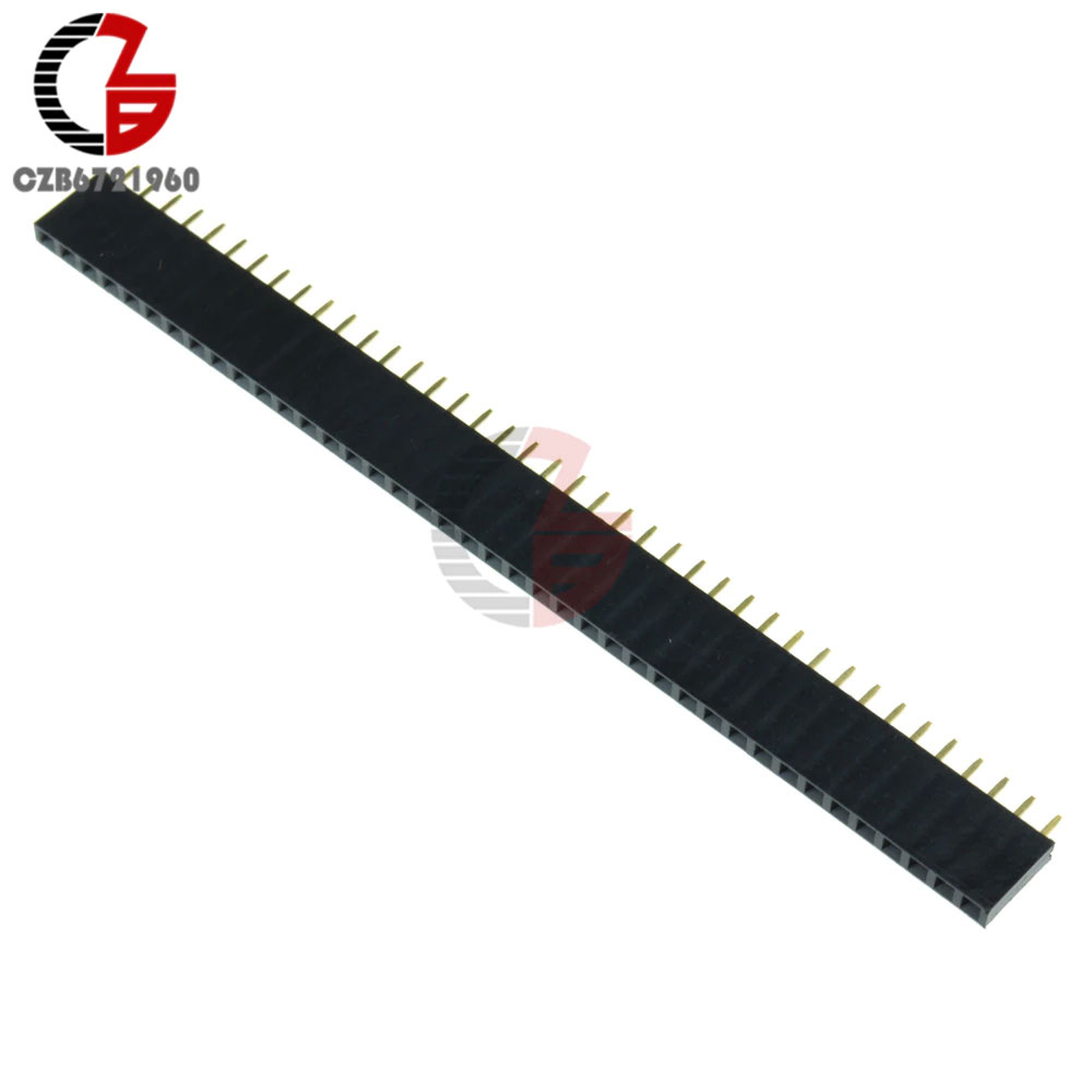 2.54 mm Single Row Female Pin Header Connector 40 Pin