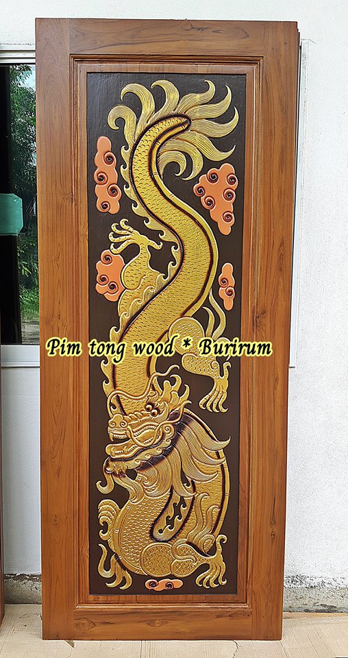 ประตูไม้สักบานเดี่ยว D-29