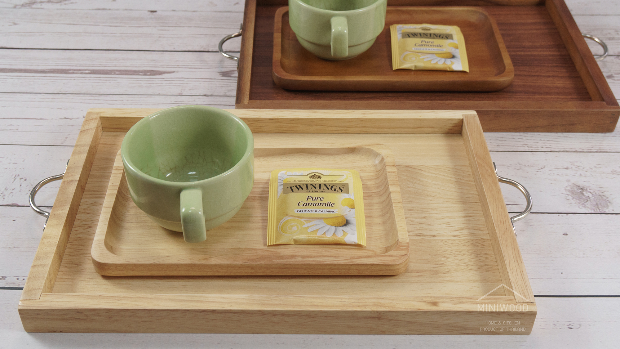 MINIWOO กระบะเล็กถาดไม้ ถาดวางของ Wooden Tray 8x12 นิ้ว