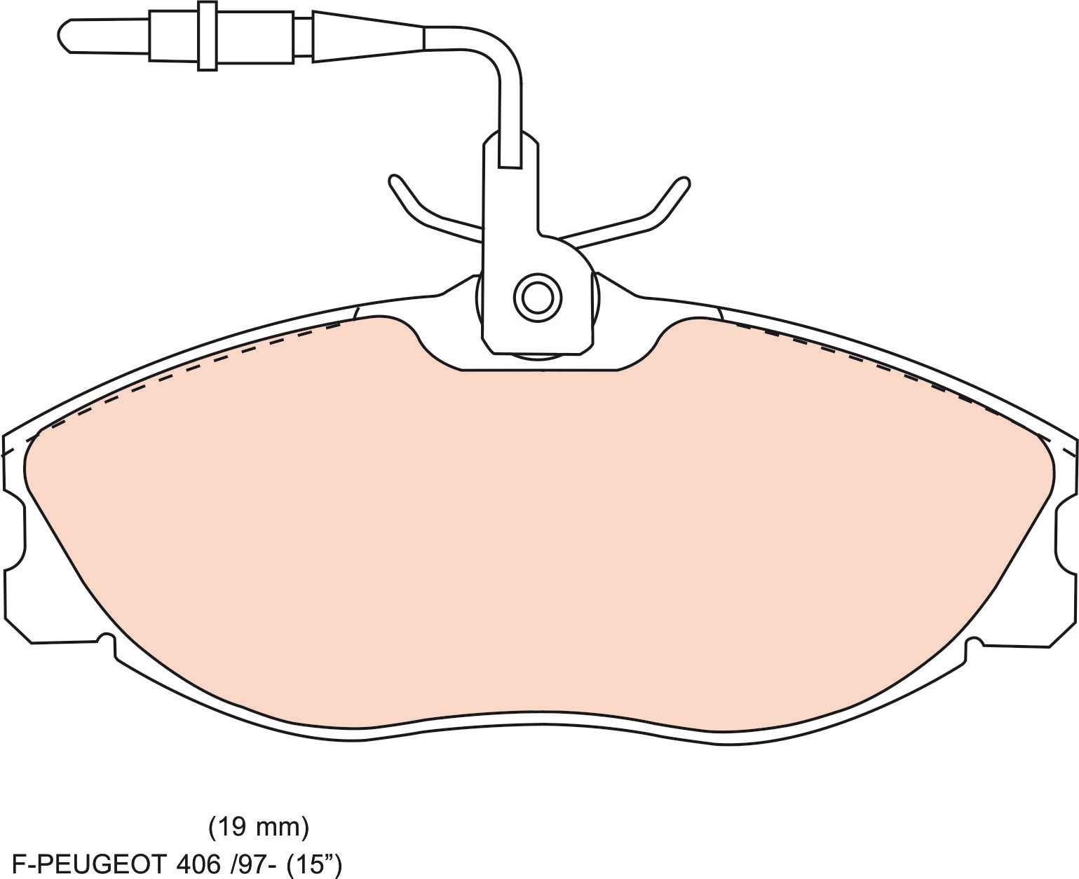 ผ้าเบรค (หน้า) Peugeot 406 ปี 1996 - 2004 (N-Brake)