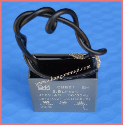 Capacitor 3.5uF/450V คาปาซิเตอร์ เกรดA มีสาย BM