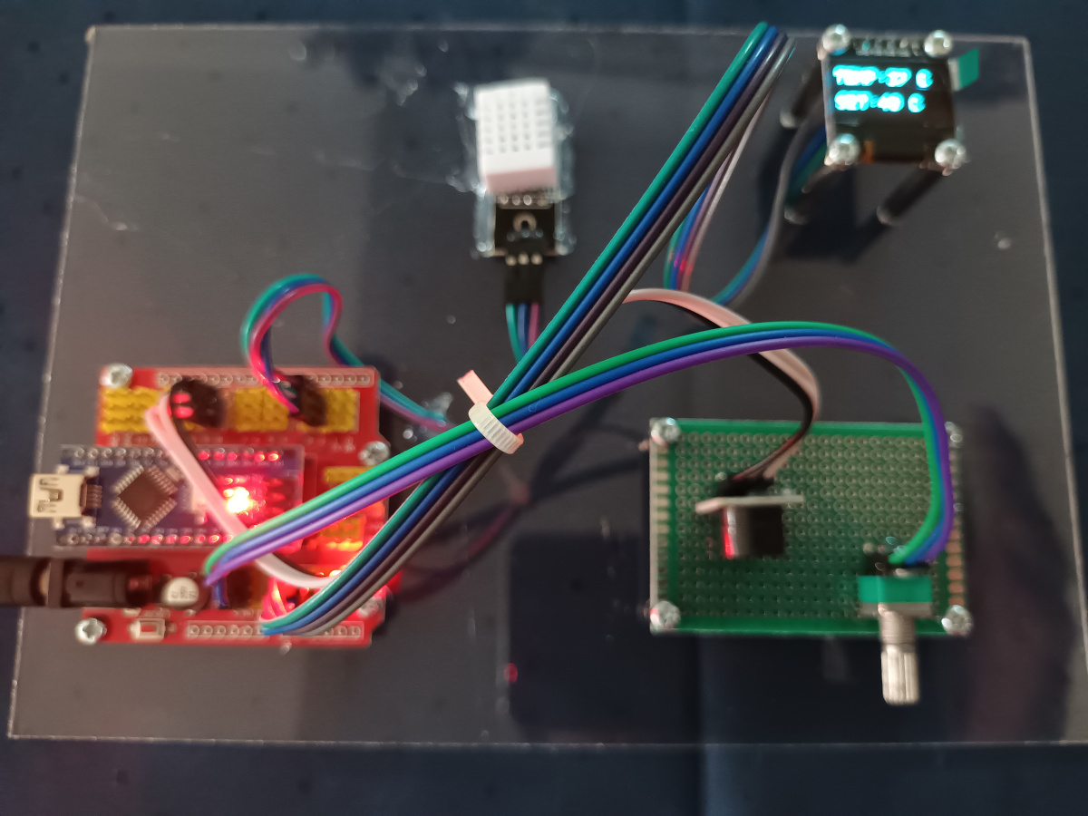 ชุดประกอบสำเร็จ วัดอุณหภูมิด้วย DHT22 และ แจ้งเตือนโดย Buzzer