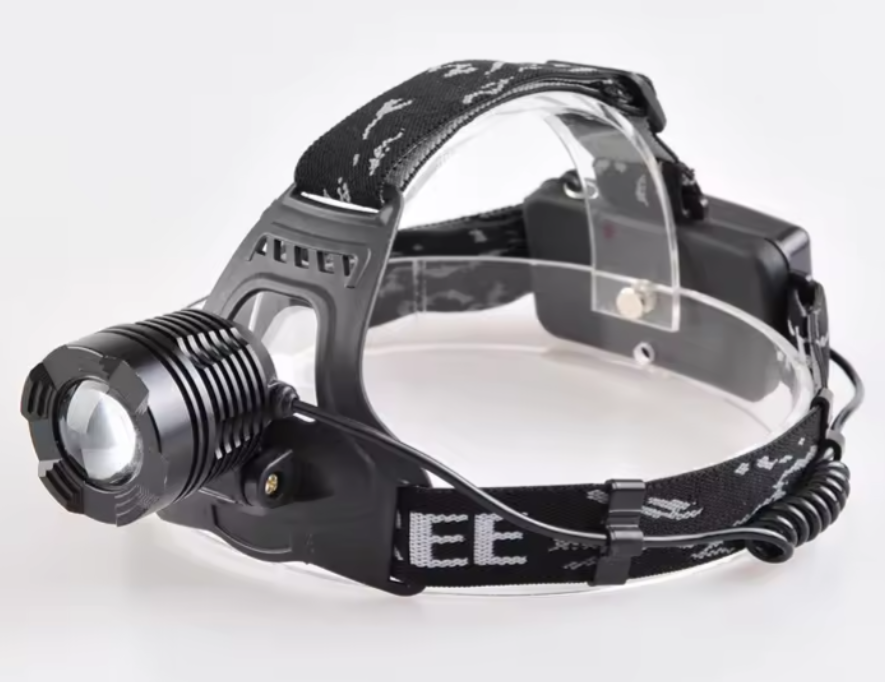 ไฟฉายคาดศรีษะ LED แสงสีขาว/ส้ม ซูมได้ ชาร์จไฟได้ในตัว
