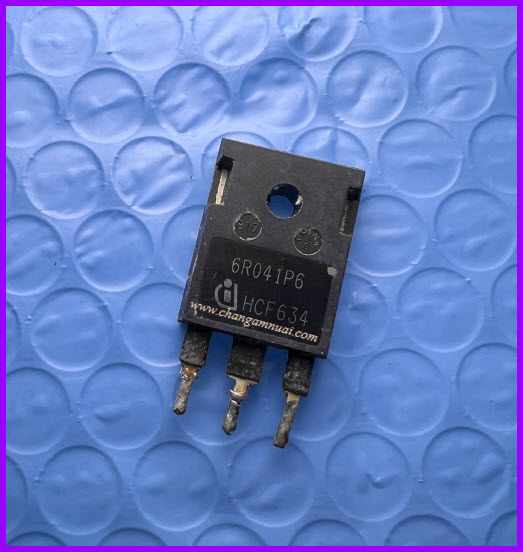 6R041P6 MOSFET N 600v 77.5A TO-247 สินค้าถอด มือสอง ขาสั้น