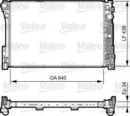 VALEO หม้อน้ำ BENZ W204,W212,A207,C207,C218 (4ท่อ)