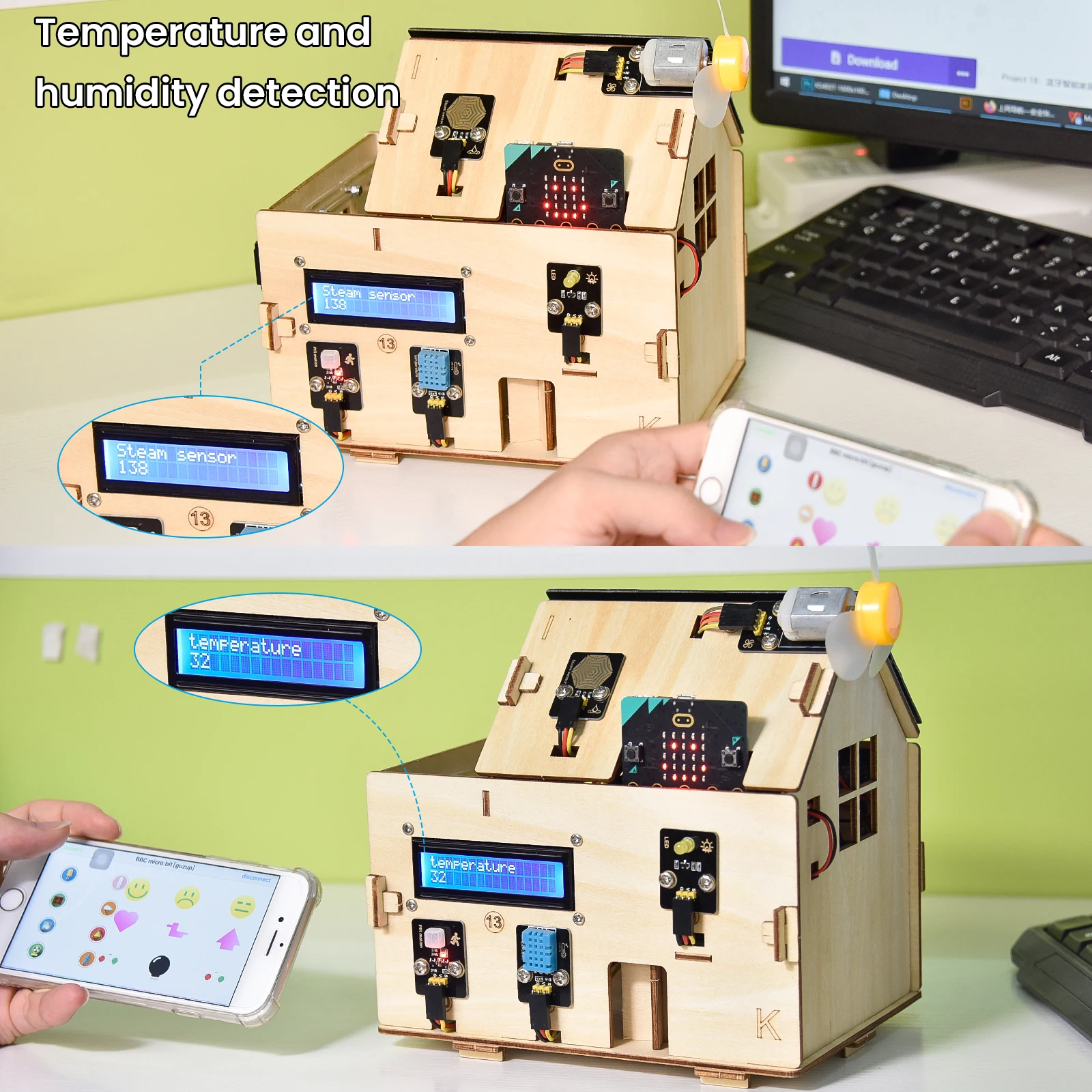 Keyestudio Microbit V2 Starter Kit Smart Home Kit (ชุดเริ่มต้น สมาร์ทโฮม Microbit V2)
