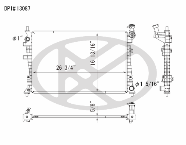 หม้อน้ำ ford focus ปี 2008-2011 - MT,AT / Koyorad