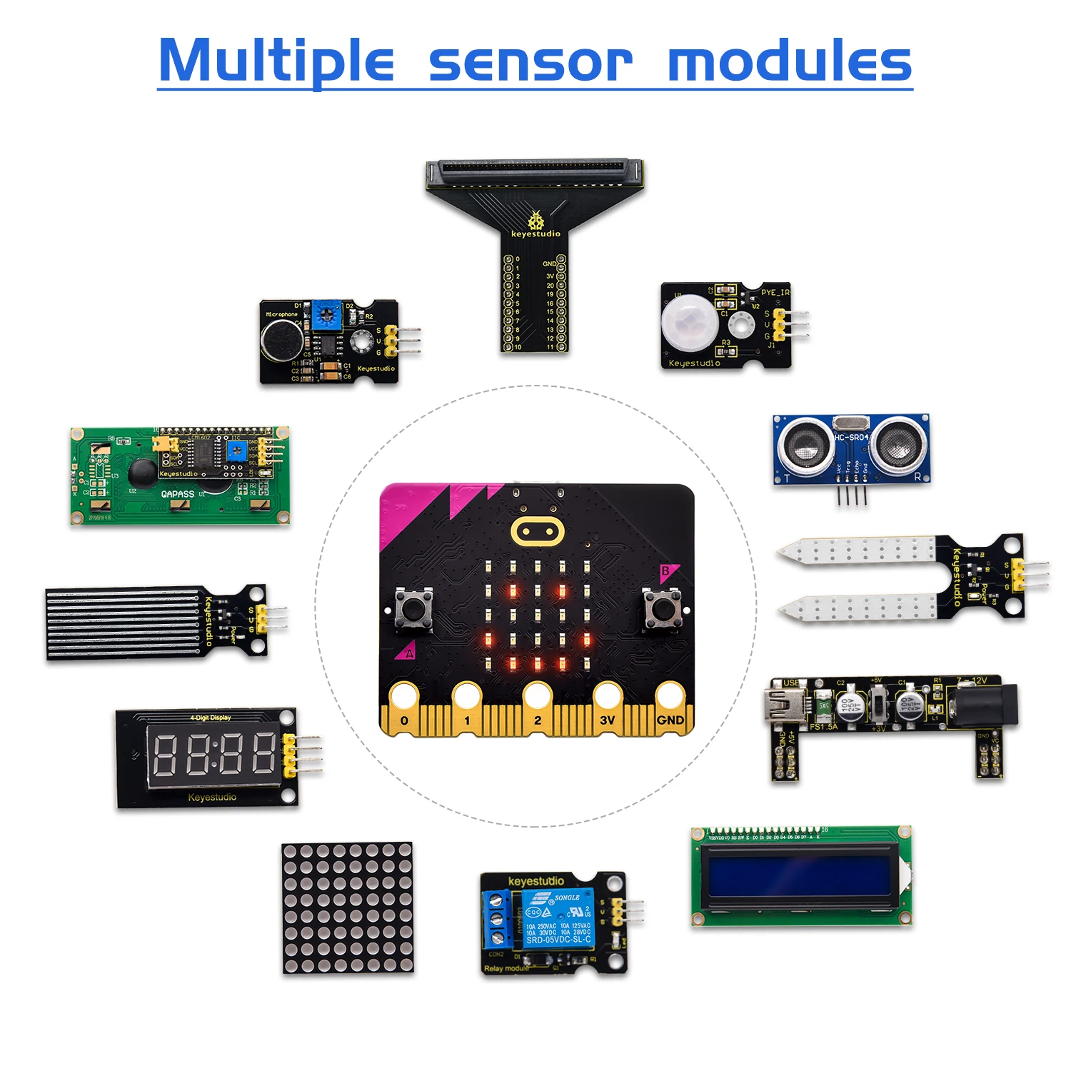 Keyestudio Microbit V2 Basic Starter Kit (ชุดเรียนรู้ไมโครบิต V2 สำหรับผู้เริ่มต้น)