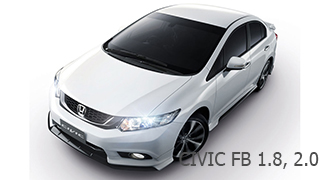 ผ้าเบรคหน้า COMPACT HONDA CIVIC FB 1.8, 2.0 , BR-V SV, V , CR-V 1.6 I-DTCC DIESEL TURBO , 2.4 DDHC I-VTEC BENZENE