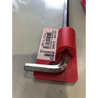 BONDHUS ประแจแอลชุบขาวหัวธรรมดา เบอร์ 10 มิล ยาวพิเศษ 224 ม.ม.