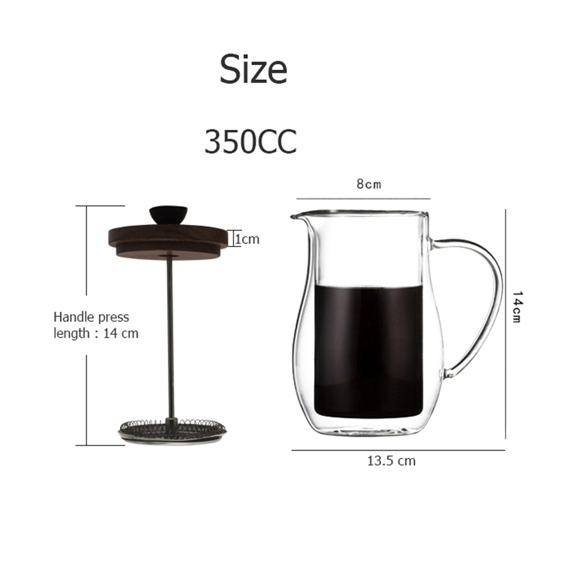 กาเฟรนซ์เพรส แก้ว 2 ชั้น 350cc 1610-672