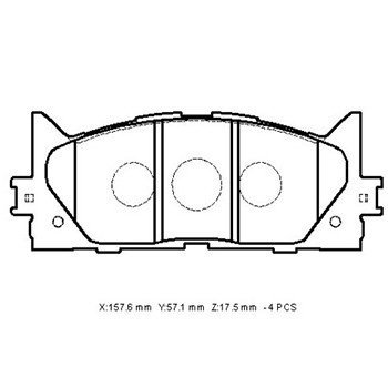Akebono ผ้าเบรคหน้า Toyota Camry acv40 ปี 06-12 / acv50 ปี 12-18