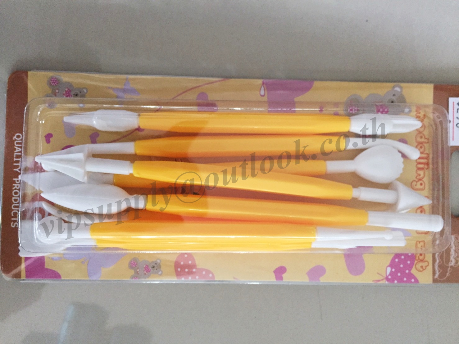 ไม้คลึงทำฟองดีงสีเหลือง