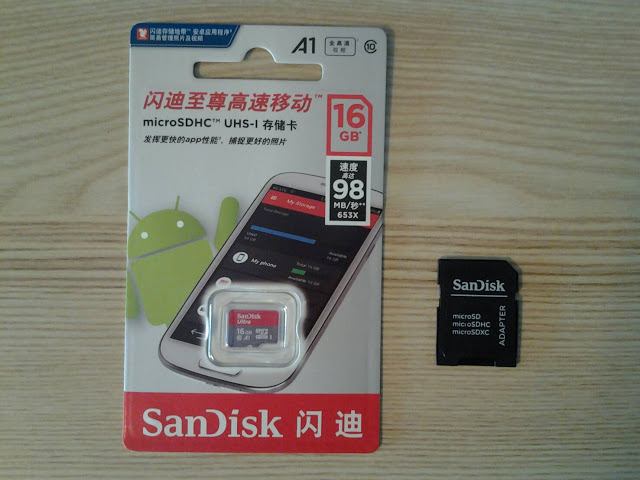 Micro SD Card Class 10 16GB + Card Adapter