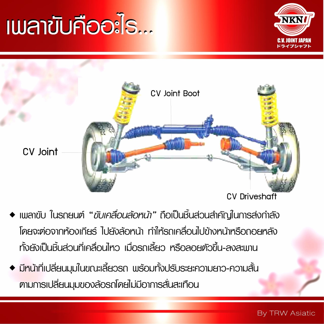 เพลาขับ เพลารถ ด้านขวา toyota camry acv40 โตโยต้า แคมรี่ เอซีวี40 ปี 2006-2012 NKN