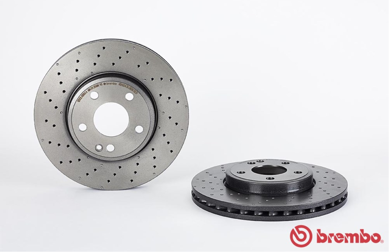จานเบรค Mercedes-Benz A W176, B W246, CLA C117, GLA X156 (คู่หน้า) ปี 2012 ขึ้นไป (Brembo)