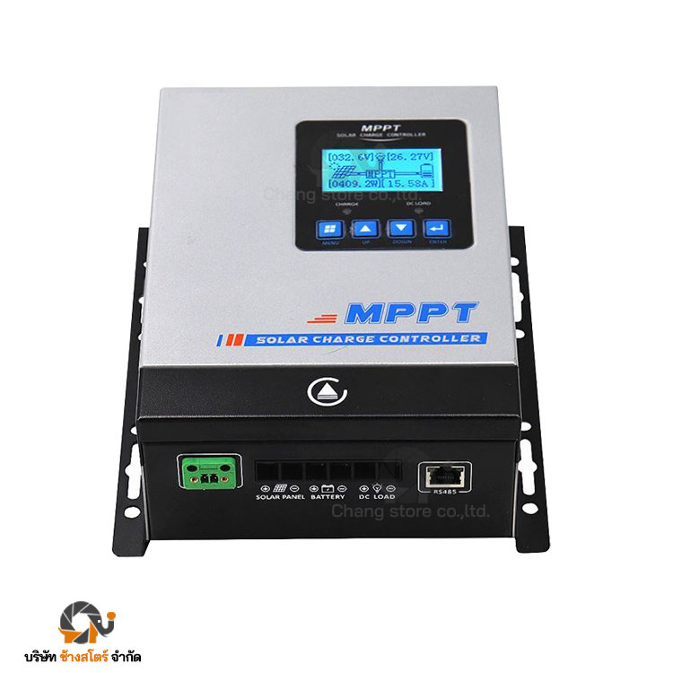 ตัวควบคุมการชาร์จ MPPT 40A โซล่าชาร์จเจอร์ กล่องเทา
