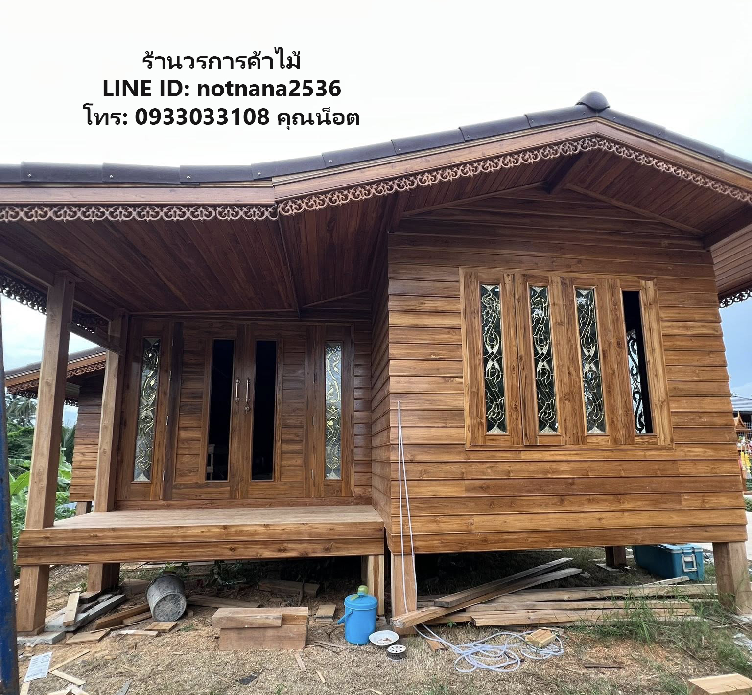 ประตูไม้สักเกรดA,B รหัสC404