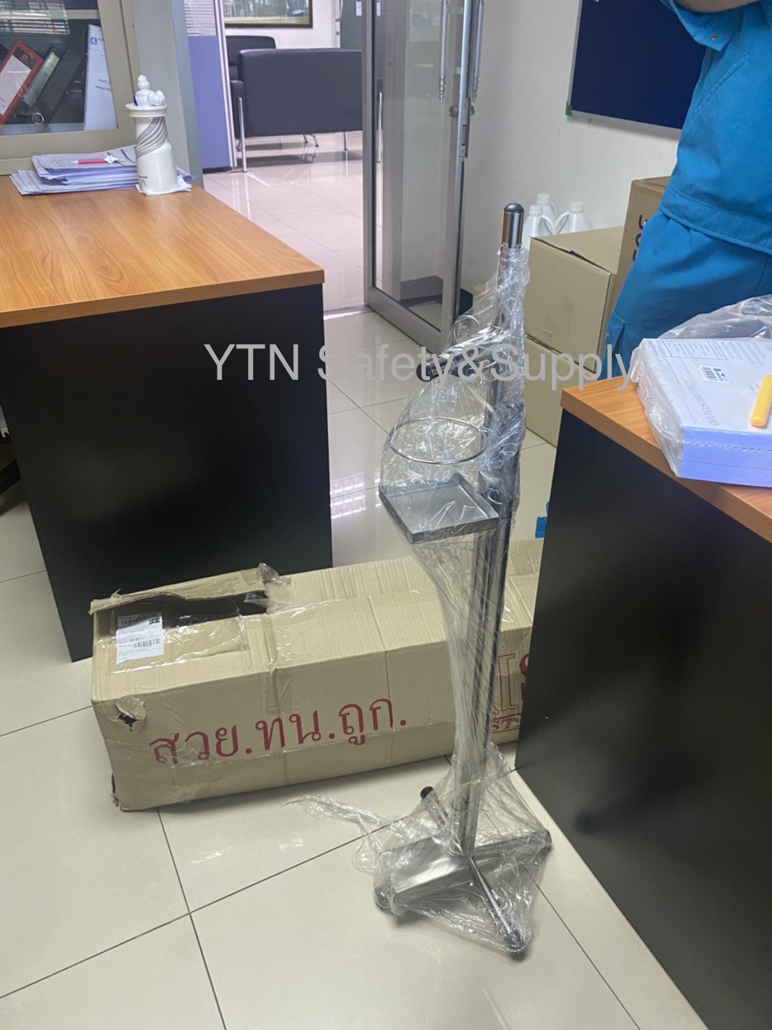 อุปกรณ์จ่ายแอลกอฮอล์แบบเท้าเหยียบ วัสดุสแตนเลส 201