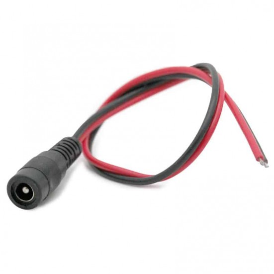 DC Jack 5.5x2.1mm ตัวเมีย + สายไฟ